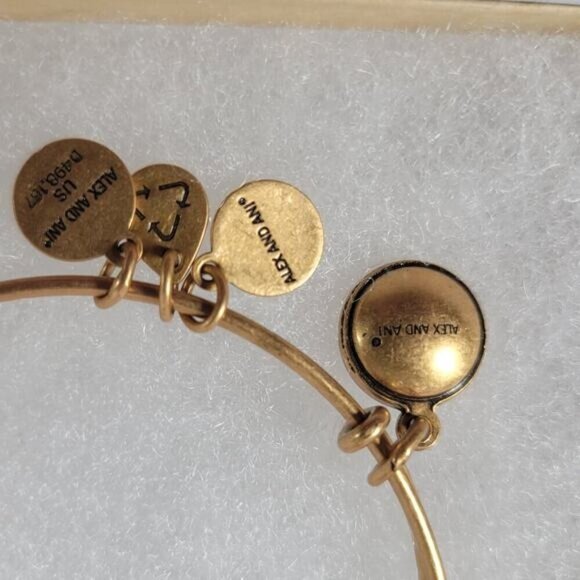 Alex & Ani November Topaz Gold Birthstone Charm Bracelet - Picture 4 of 4